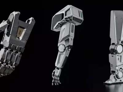 Humanoid robot 3D model 2