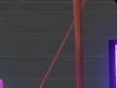 Japanese city details Low-poly 3D model