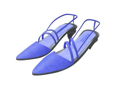 Medium Heel Shoes v2 007 Low-poly 3D model