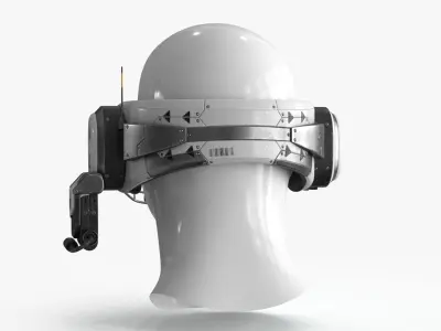 Sci Fi Headphones Low-poly 3D model