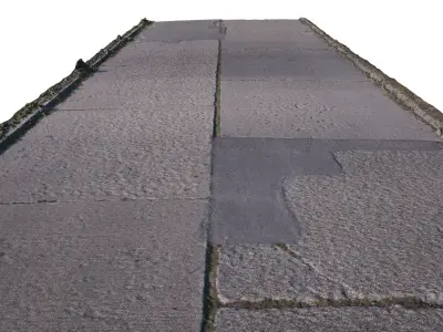 Concrete Road 3D Scan Low-poly 3D model