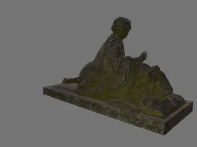 woman statue 2 Low-poly 3D model