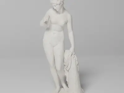 Venus with the Apple Sculpture VR AR Mobile-ready Game-ready Low-poly 3D model