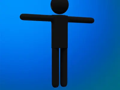 Stickman man 3D model
