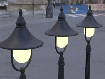 STREET LIGHT Low-poly 3D model