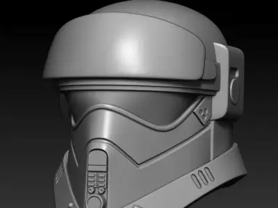 Mountain Trooper Helmet Full Size and One12 Scale STL Bundle 3D print model