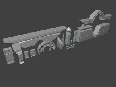 Ashantshire Castle Lowpoly 3D model