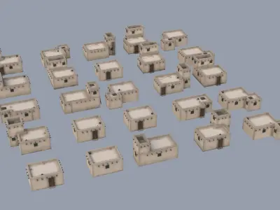 Medieval Desert Houses Asset Pack 3D model