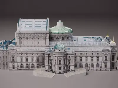 Opera garnier Low-poly 3D model