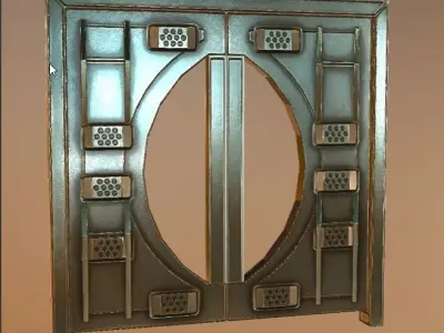door 10 Low-poly 3D model