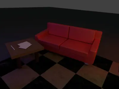 low poly 90S RETRO GAMING AND HACKER ROOM  Free 3D model