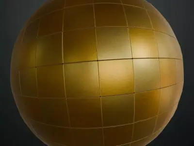 Powered Metal Golden Design PBR Seamless Texture