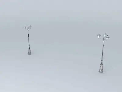 Square street lights1 3D model