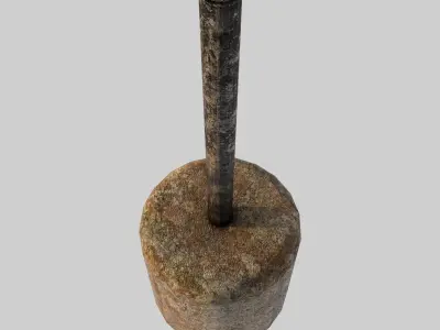 Hong Kong  Stone Column Base 3D model