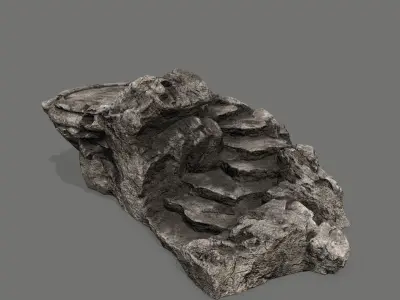 Ladder 5 rock Low-poly 3D model