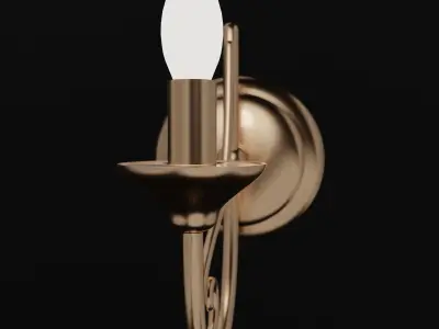 Rustic wall lamp 3D model