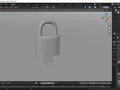 Lock and Key 3D model