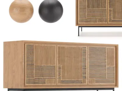 Console table Keenan 70 Credenza Wood 3D model purchase