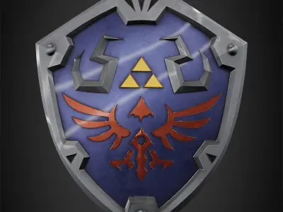 Zelda Tears of the Kingdom Link Hylian Shield for Cosplay 3D print model