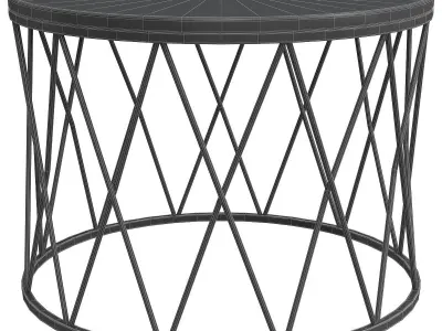 Coffee Table White Marble  3D model