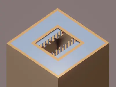 Animated Floor Elevator Low-poly 3D model