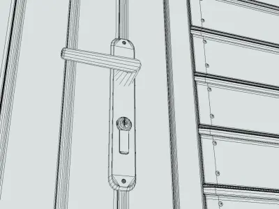 Wooden Garden Shed High-Poly Version 3D model