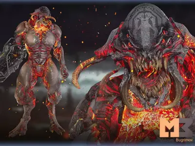 Alien Warrior 05 Low-poly 3D model