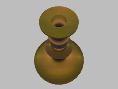 Old candlestick Low-poly 3D model