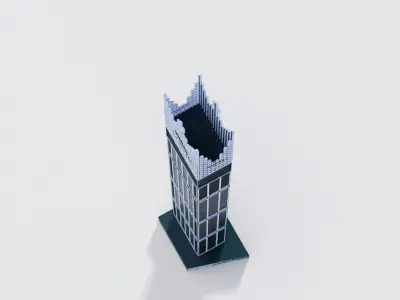 binghatti tower - dubai 3D model