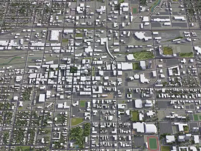 Springfield - Missouri Low-poly 3D model