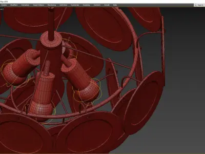 DIVA AQUA CHANDELIER Low-poly 3D model