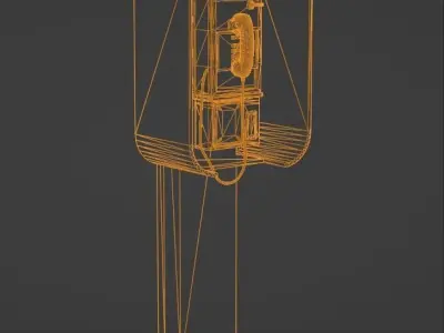 Old payphone PBR game ready Low-poly 3D model Low-poly 3D model