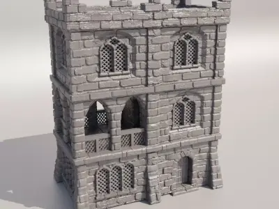 Traditional Desert House Tabletop Terrain 28 mm 3D print model