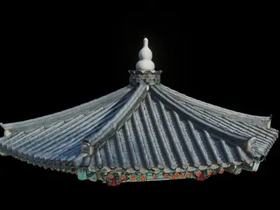 Roof of Ureukjeong Pavilion in Uirimji Reservoir 3D model