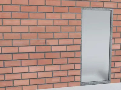 laos door Wall Low-poly 3D model