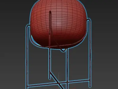 CRADLE table lamp glass with gold base 3D model