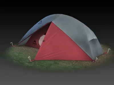 Low Poly Backpacking Gear Collection Low-poly 3D model