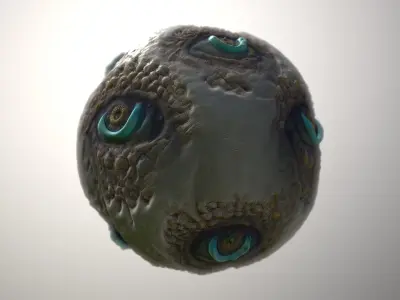 Material Skin Monster 13 Seamless PBR Texture Texture