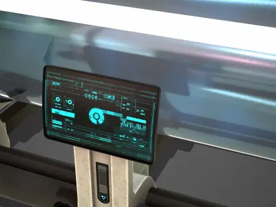 Sci-fi Tube Low-poly 3D model