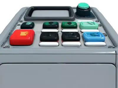 SciFi Control Panel LowPoly Low-poly 3D model