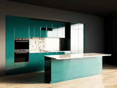 80-Kitchen8 glossy 7 3D model