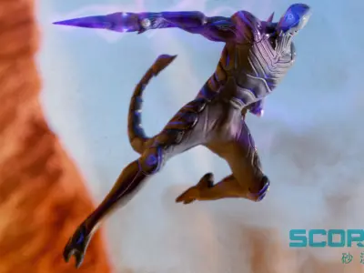 Low Poly - Cyborg Zodiac Theme - Scorpio Low-poly 3D model