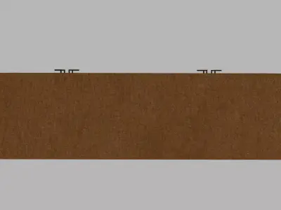 Black And Brown Vintage Sideboard Buffet Low-poly 3D model