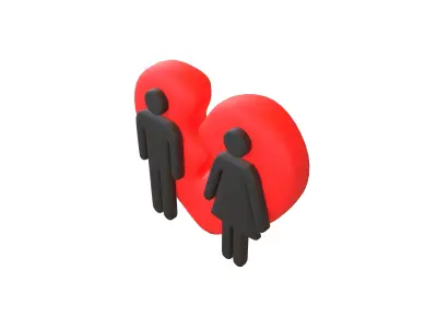 Divorce Symbol v1 002 Low-poly 3D model