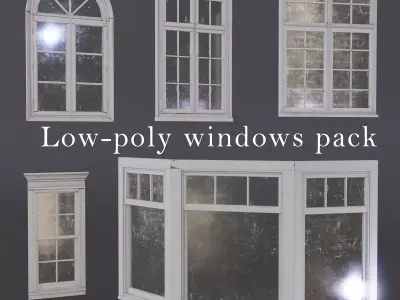 Old Windows pack  Low-poly 3D model