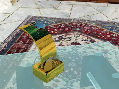 Ascend Glass Trophy Modern Spiral 3D Design 3D model