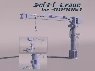 Sci-fi crane for 3Dprint 3D print model