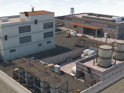 Factory Complex - Scene Low-poly 3D model