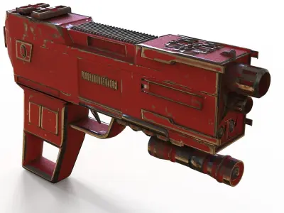 Sci-fi gun 3D model 15
