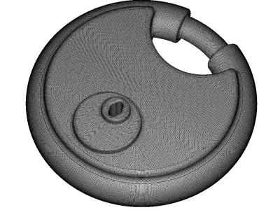 Plastic Round Padlock Toy 3D model